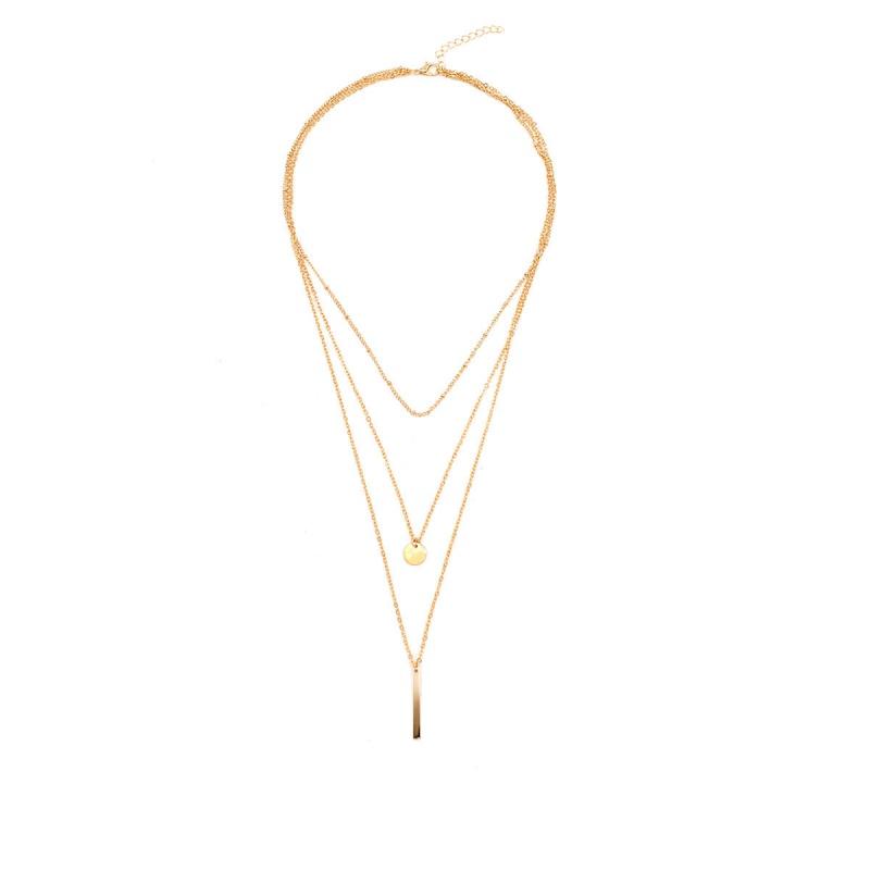 レディース ネックレス アクセサリー チェーン エスニック 水着 ビキニ プール ビーチ アクセ アメリカン ジュエリー 銅 ビーズ スパンコール メタル ストリップ 多層 ショート