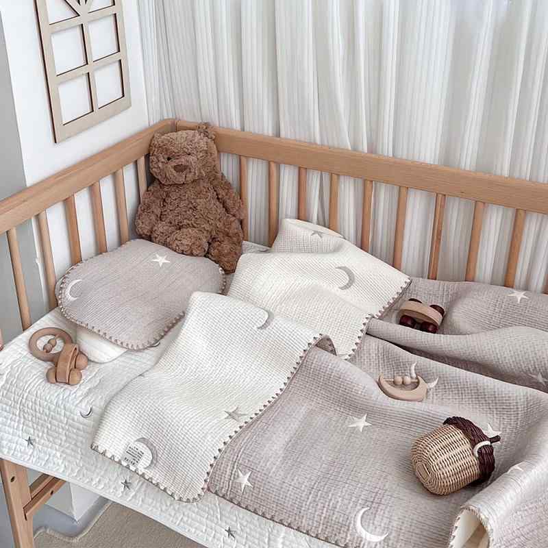 Maternity Foods - ベビー キッズ 新生児 寝具 ピロー ブランケット 秋冬 キルティング 子供 幼稚園 お昼寝 2点セット 赤ちゃん