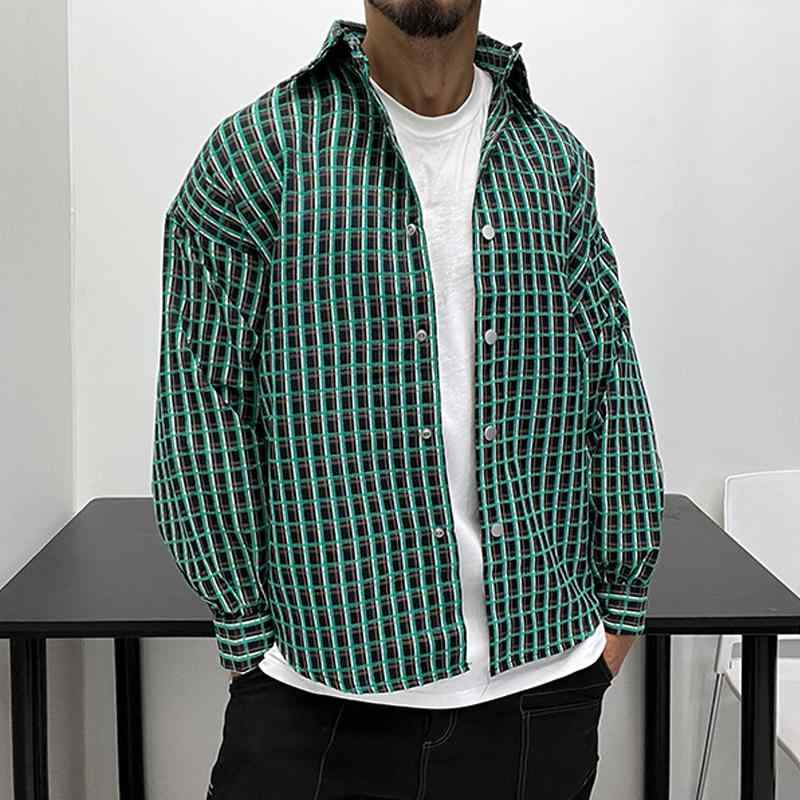 ジャケット メンズ ファッション カジュアル 毛糸 織物 春秋 シルエット チェック柄 クラシック カラーマッチング 若々しい 男性