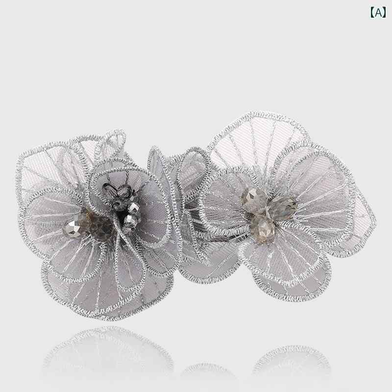 ヘアクリップ 髪飾り ヘアピン ヘアアクセサリー アップヘア まめ髪 おしゃれ エレガント ギフト レデ..