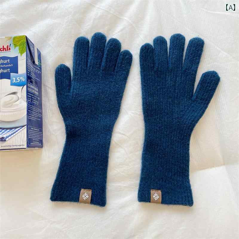 レディース レディース ファッション 手袋 フィンガー グローブ 韓国 冬 スマホ対応 暖かい ウール