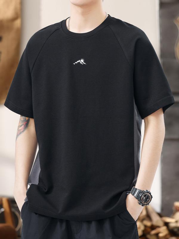 トップス シャツ Tシャツ メンズ アメリカン カジュアル ファッション ヘビー 半袖 夏 カラーマッチング 耐摩耗 半袖 服