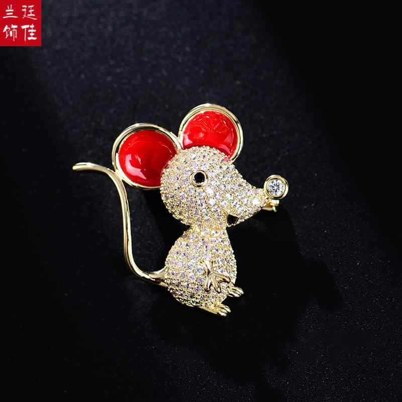 Other - ブローチ 入学式 卒業式 小さく 精巧 シンプル かわいい 小さめ ジュエリー スーツ 装飾 レディース マウス 動物 コサージュ アクセサリー ファッション 装飾品