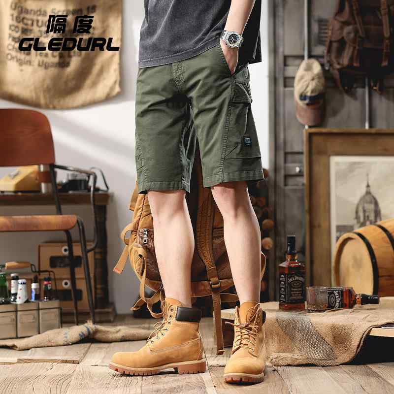 ハーフパンツ メンズ カーゴ ショーツ 夏 薄手 豪華感 スリム ストレート ミドル パンツ アウトドア カジュアル 五分丈 パンツ ストレッチ性 ファッション