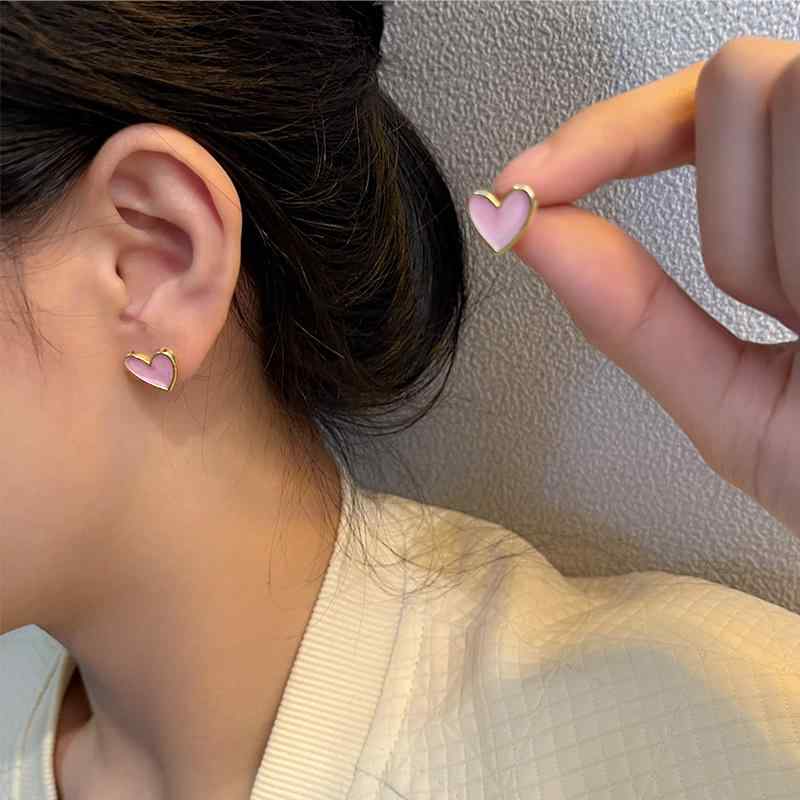 ピアス ブルー ラブ 韓国 レディース エレガント シルバー ニードル ファッション アクセサリー 装飾品 ジュエリー