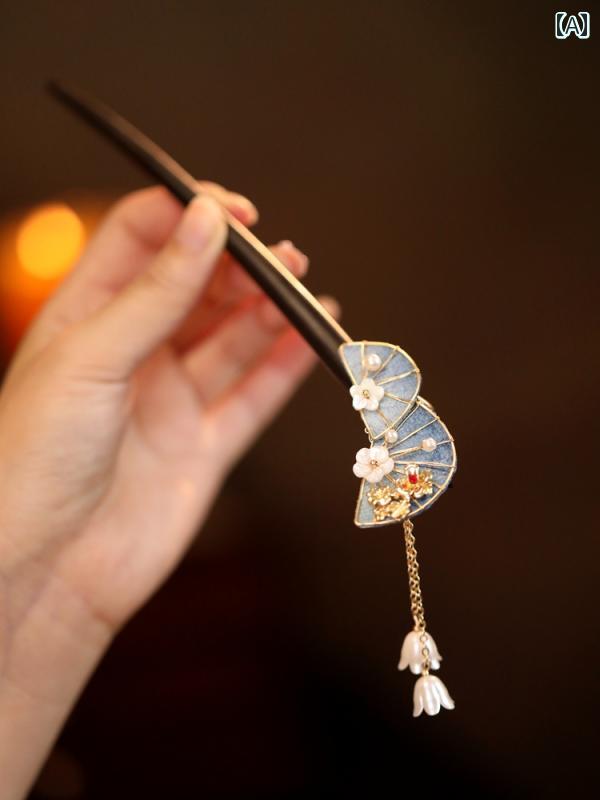 かんざし レディース ヘアアクセサリー 簪 エスニック 髪飾り チャイニーズ ヘアピン レトロ センス シンプル 日常 中国風 サンダルウッド