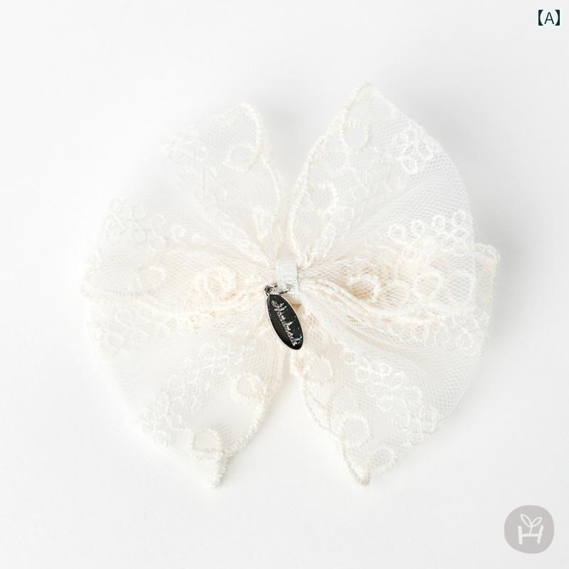 リボン ベビー かわいい 髪飾り 韓国 レース レディース ヘア クリップ カード プリンセス アクセサリ..