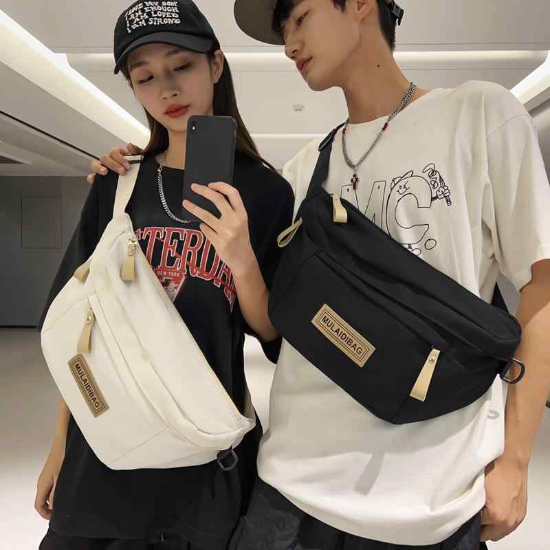 バッグ チェスト アメリカ ファッション メンズ 大容量 シンプル レディーススポーツ シンプル クロス ..