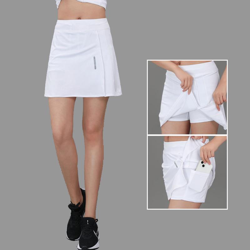 スポーツウェア バドミントン ウェア レディース 夏 ヨガ フィットネス ランニング 速乾 ショート スカート テニス フェイク セットアップ
