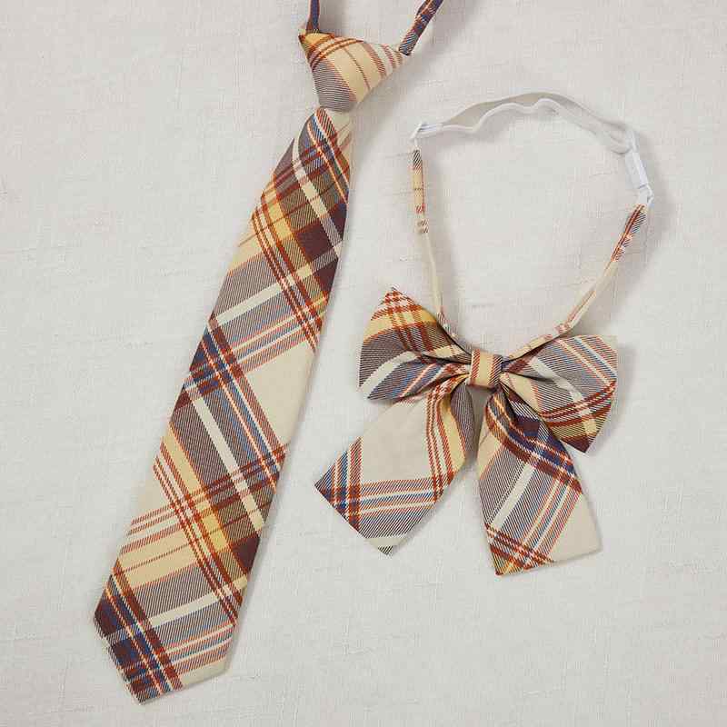 ネクタイ リボン セット 子供 レディース チェック スカート 制服 オーソドックス ポリエステル おしゃ..