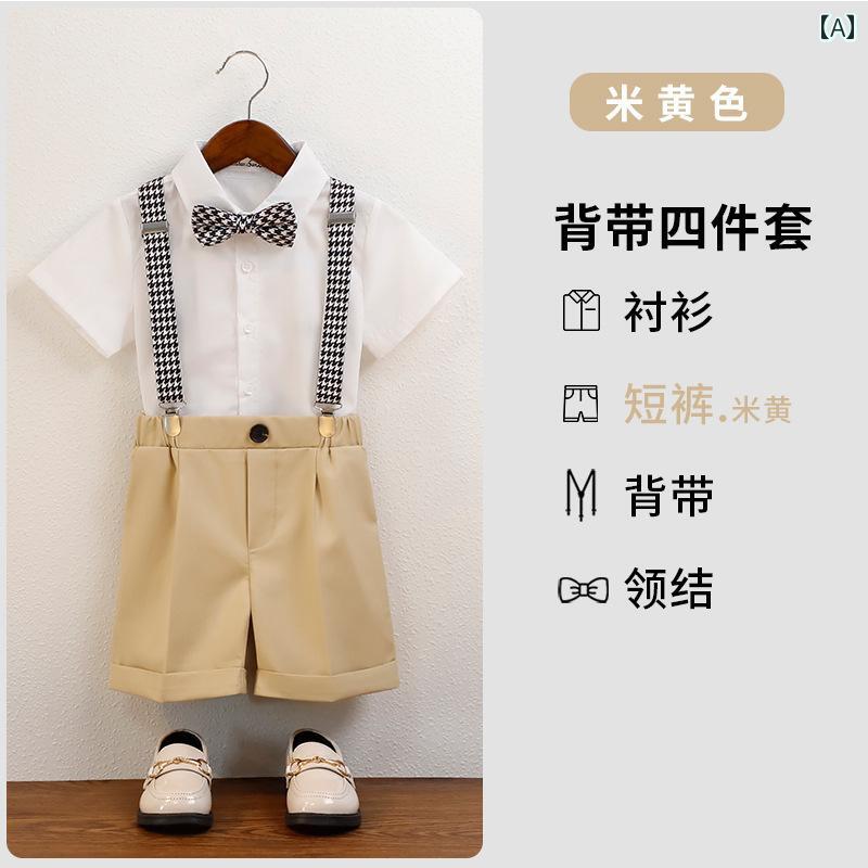 パンツ キッズ スーツ フォーマル 発表会 男の子 オーバーオール 小中型 児童 幼稚園 卒業 写真 61枚 パフォーマンス ユニフォーム ショート 小さい ホスト