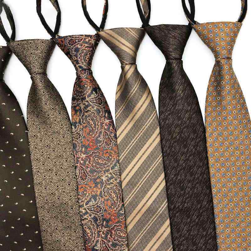 Neckties - メンズ フォーマル ネクタイ フリ ビジネス 新郎 結婚式 韓国 シャンパン カラー ジッパー式 学生 プロ スーツ ワイド