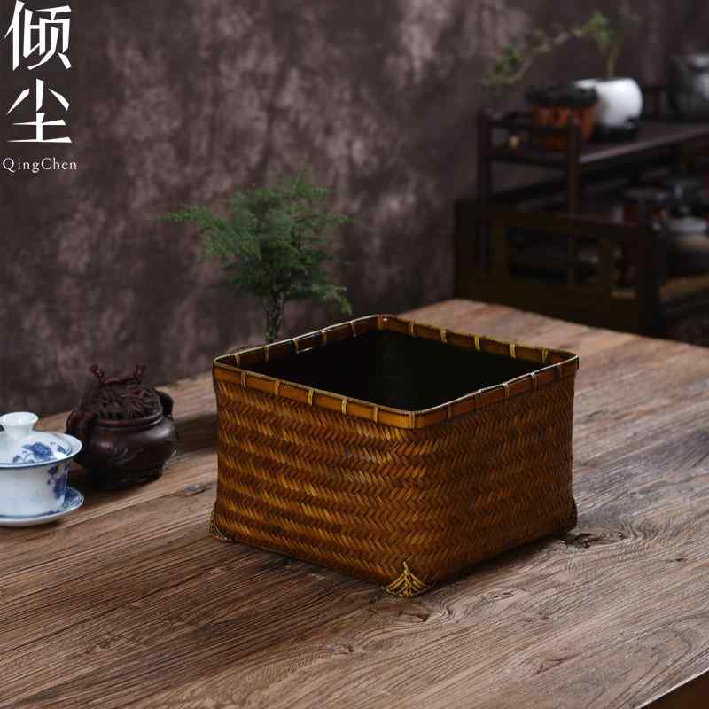 茶道具 収納ボックス バスケット トレイ 食器 竹 籠 雑貨 小物 装飾品 配膳品 テーブルセンター 小さめ 道具 レトロ コレクション