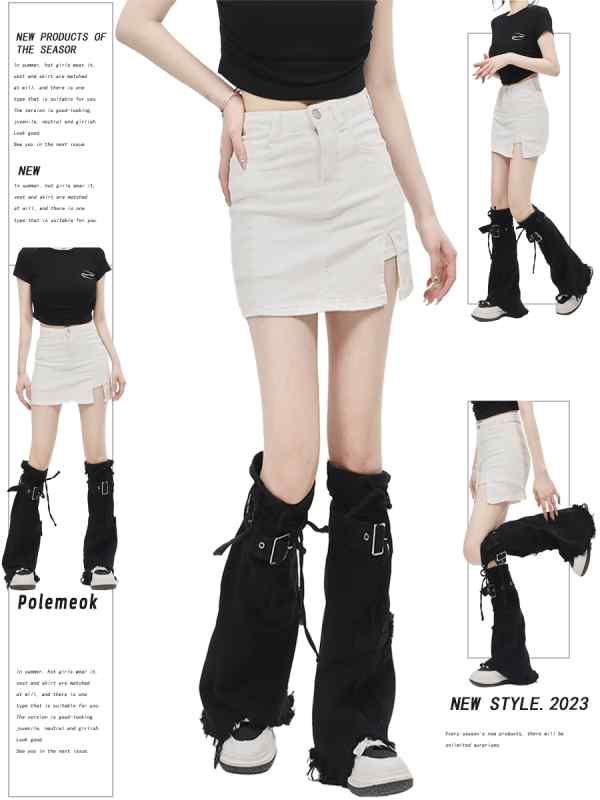 レディース フレンチ スリム aライン 白ズボン スカート デニムスカート 夏 ヒップカバー スカート ショートスカート