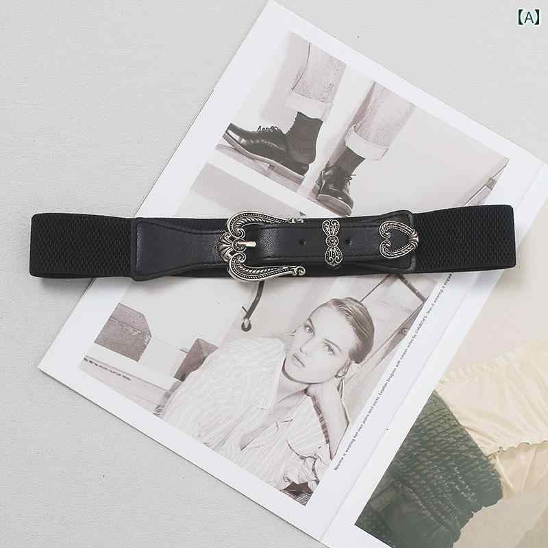 レディース コート ベルト おしゃれ アメリカ レトロ 弾性 装飾的 ウエスト バンド マッチング スーツ ウール ジャケット ガードル