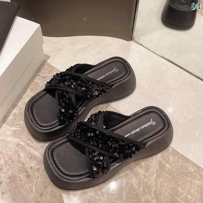 サンダル スリッパ 厚 レディース シューズ ファッション シンプル カジュアル レジャー 通勤 通学 デイリー マルチシーン 夏