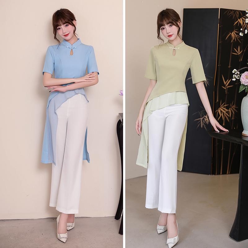 エステシャン マッサージ師 按摩師 ユニフォーム フェアリー 耳 拾い 健康 センター スリム 美容師 ズボン オーバー オール