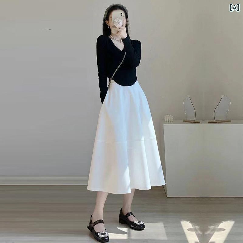 スカート フレア カジュアル シンプル おしゃれ 普段着 マルチシーン 大人 レディース ファッション 夏