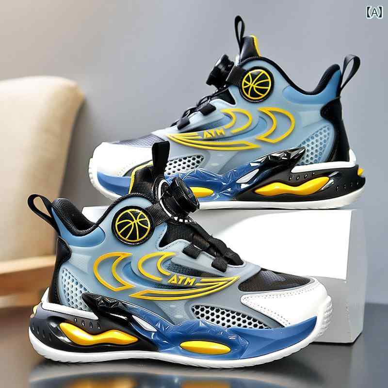 Rakuten - シューズ スポーツ 運動靴 バスケットボール スニーカー 秋冬 ビッグ 子供 ティーンエイジャー 中学生 小学生 ボーイズ ランニング 裏起毛 メンズシューズ