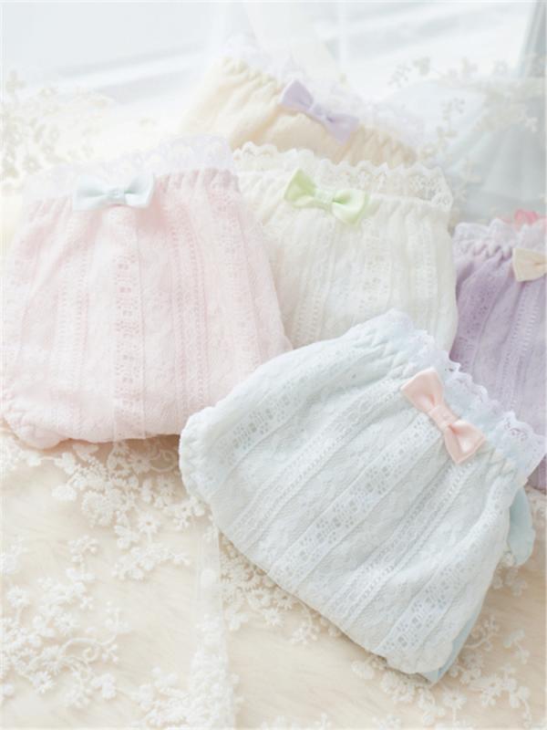 パンティー 綿 バブル レース ちう結び ブリーフ 大きめサイズ 綿 レディース 下着 快適 リボン かわいい