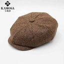 カーキ 八角形 帽子 メンズ レディース兼 レトロ ツイード ひさし帽 ウール キャスケット キャップ 英国 ウール ユニセックス メンズ 韓国