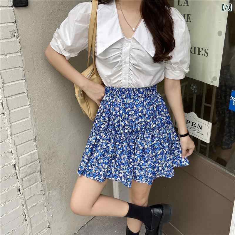 樂天商城 - レディース 春夏 花柄 フレアショートスカート モテ服 普段使い ハイウエスト スリム見え カレッジ 女の子 かわいい おしゃれ 日常着 お呼ばれ 衣装 デート アップ