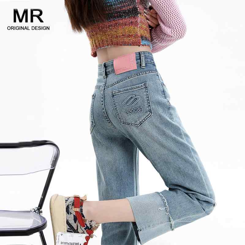 Straight Jeans - パンツ デニムパンツ レディース スタイリッシュ 女性 ストレート レッグ デニム 九分丈 春夏 ハイウエスト スリム シガレットパンツ