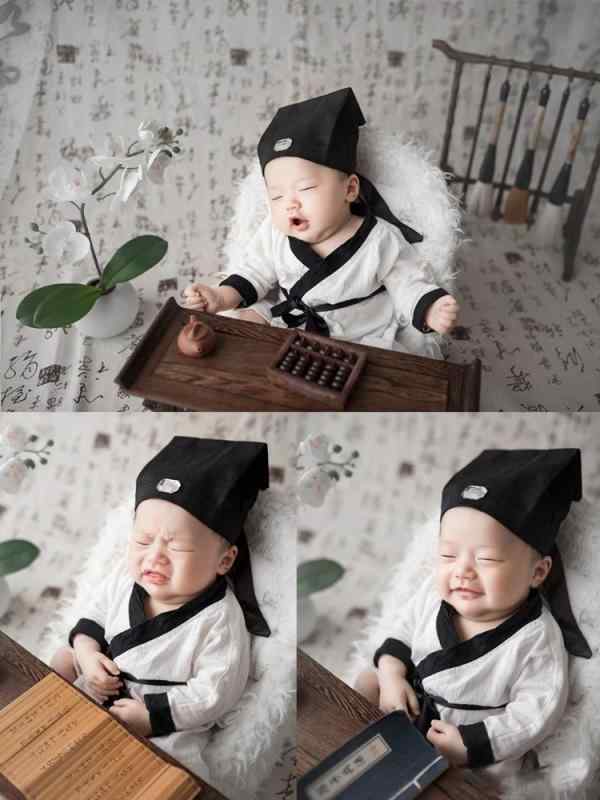 赤ちゃん ベビー フォト ファッション 服 写真撮影 レトロ スタジオ 衣装 小道具 かわいい チャイナ風 新生児 100日