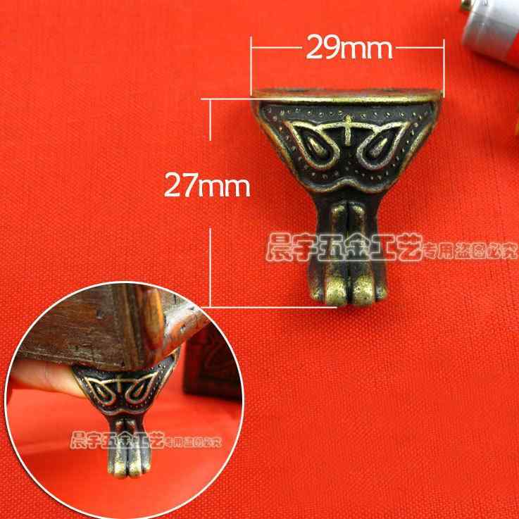 家具 ハードウェア コーナー フット アンティーク 木箱 4コーナー 小 動物 ホーン DIY フットマット イ..