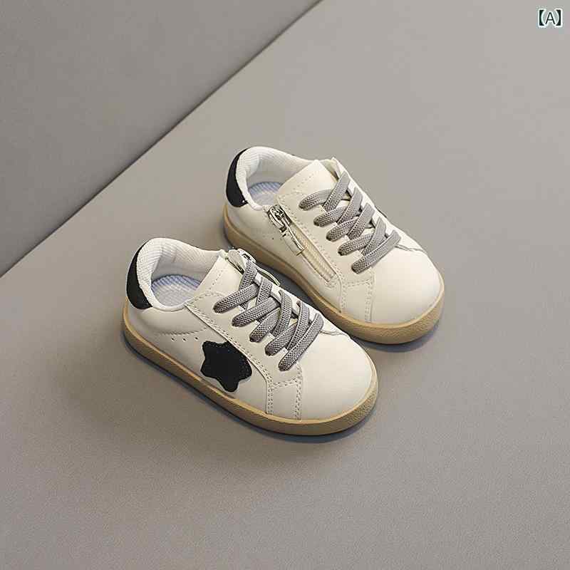 ベビー シューズ カジュアル スポーツ レザー スニーカー おしゃれ ソフトソール 滑りにくい 子供 幼稚園 運動靴