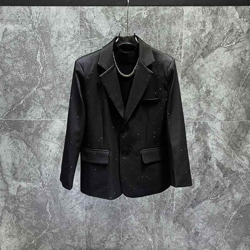 Tailored Jacket - テーラードジャケット ブレザー 韓国 ジャケット メンズ ファッション 秋 アウターウェア 長袖 スーツ襟 シングルブレスト バックスリットし カジュアル おしゃれ
