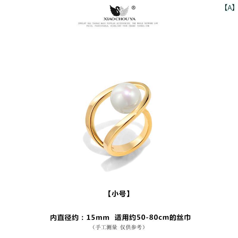 スカーフ リング おしゃれ レディース アクセサリー 高級感 スカーフ バックル シンプル 多目的 ミニ ..