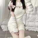 ニット JK ハンド スリーブ ソックス レディース 白 ロングカーフ ソックス レッグカバー 秋冬 暖かい ロリータ パイルソックス