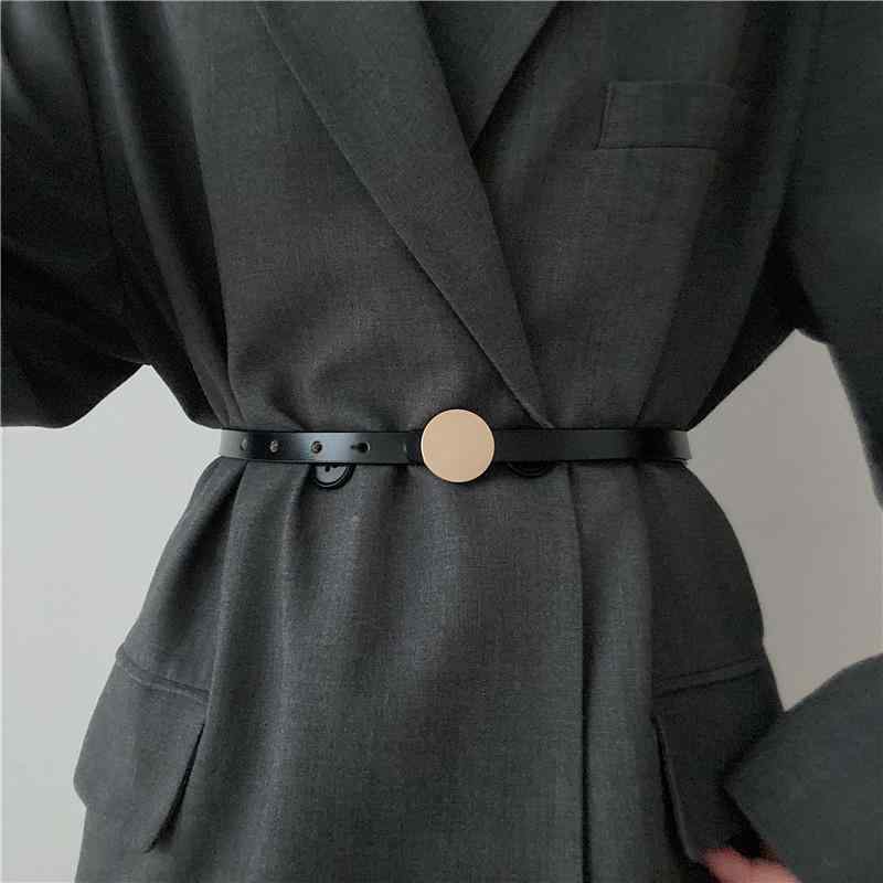 スカート 夏 レザー ベルト 女性用 革 ベルト 装飾 スーツ 薄い ウエスト バンド 用 黒 小さい ベルト ..