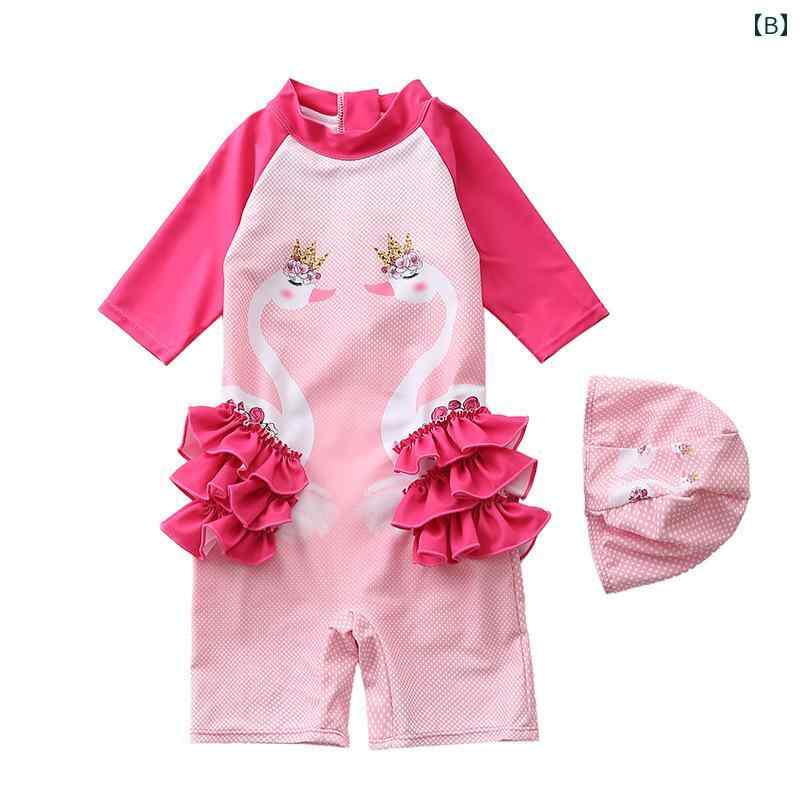 セキュアデポの夏 水着 キッズ リゾート プール ビーチ 水泳 水遊び 子供用 スイムウェア 女性 ワンピース ベビー フラミンゴ 韓国 女児 赤ちゃん｜アングル2