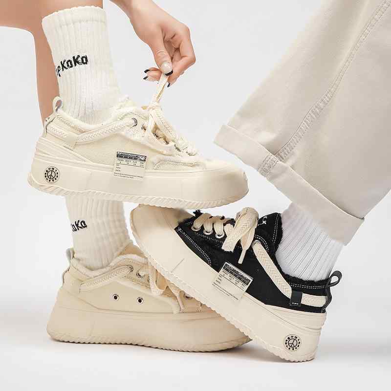 カップル レディース メンズ ストリート 厚 ダッドシューズ スニーカー レースアップ スポーティ カジュアル レジャー