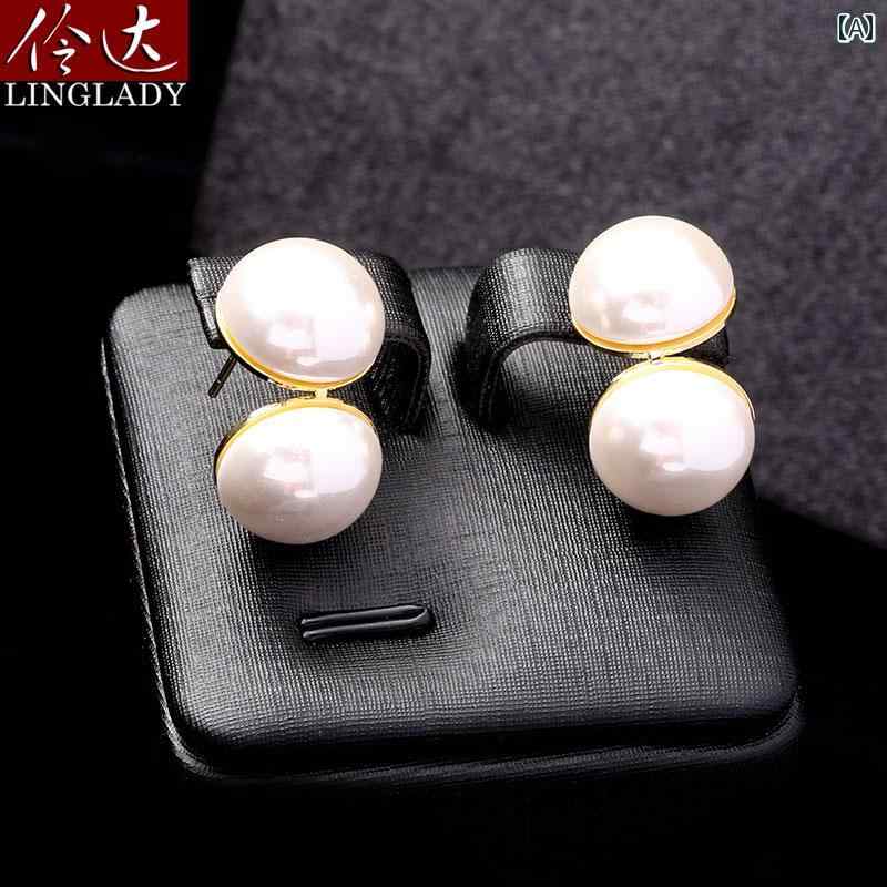 ピアス おしゃれ ユニーク ピアス 韓国 ファッション ビーズ 925 シルバー ニードル レディース アクセサリー 装飾品 ジュエリー