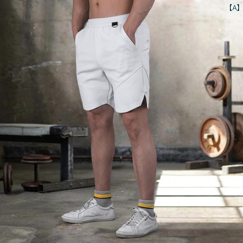 パンツ メンズ マッスル フィットネスショーツ ランニング トレーニング スポーツ カジュアル バスケットボール 五分丈 コットン ビーチ