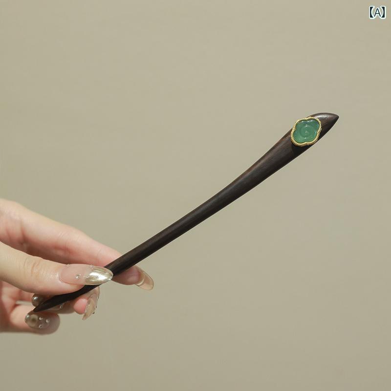 かんざし レディース ヘアアクセサリー 簪 エスニック 髪飾り チャイナドレス アップ ヘアピン チャイナ風 サンダルウッド 日常 通勤 シンプル アンティーク