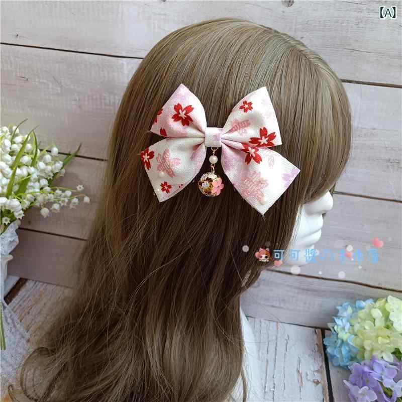 Garments - 和風 ヘアクリップ リボン 特大 着物 アアクセサリー 激かわいい コスプレ ロリータ ゴスロリ 地雷 甘ロリ JK レディース ファッションアイテム