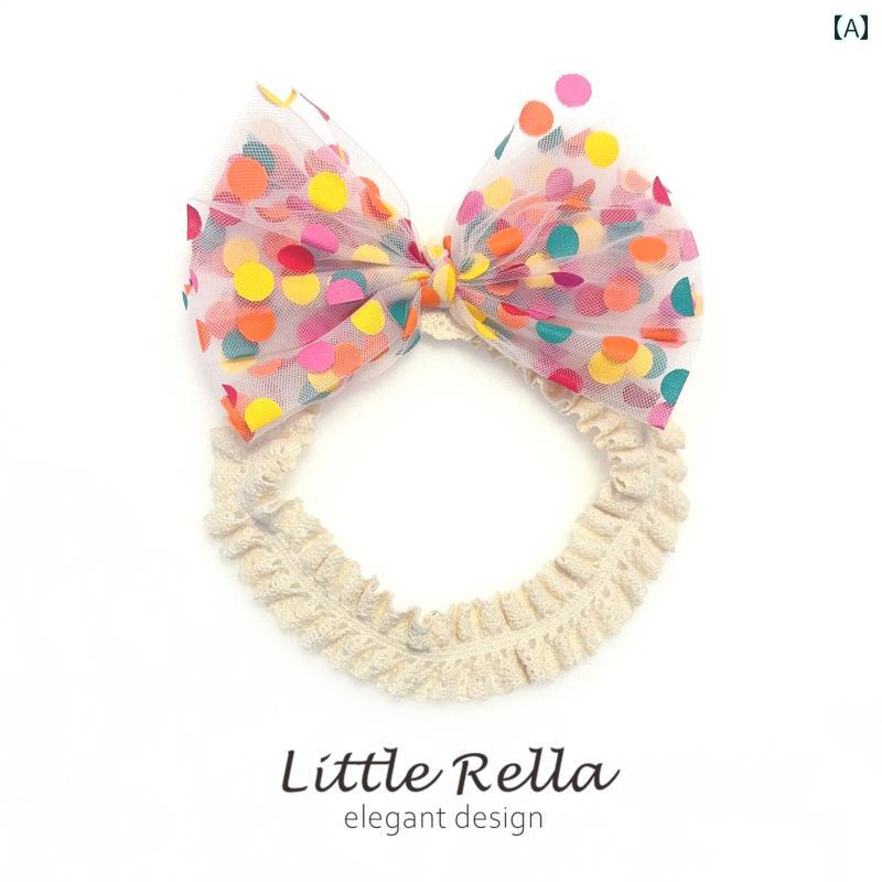 ヘッドバンド リボン ベビー かわいい 髪飾り 赤ちゃん パーティー ヘッド ドレス ヘア バンド レインボー カチューシャ 女の子 新生児 ヘア バンド