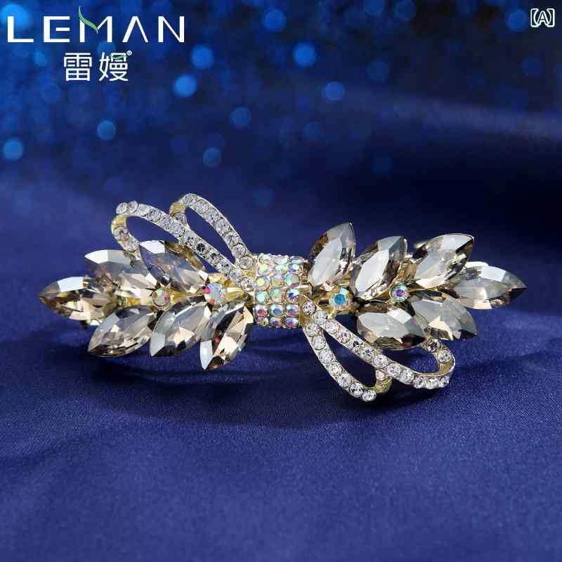 ヘア クリップ バレッタ ヘアアクセサリー ラインストーン おしゃれ 上品 シンプル ファッション ヘア..