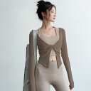 レディース 秋 冬 ヨガ ウェア スリム スポーツ トップス ランニング 耐衝撃 プッシュアップ フィットネス 服 セット