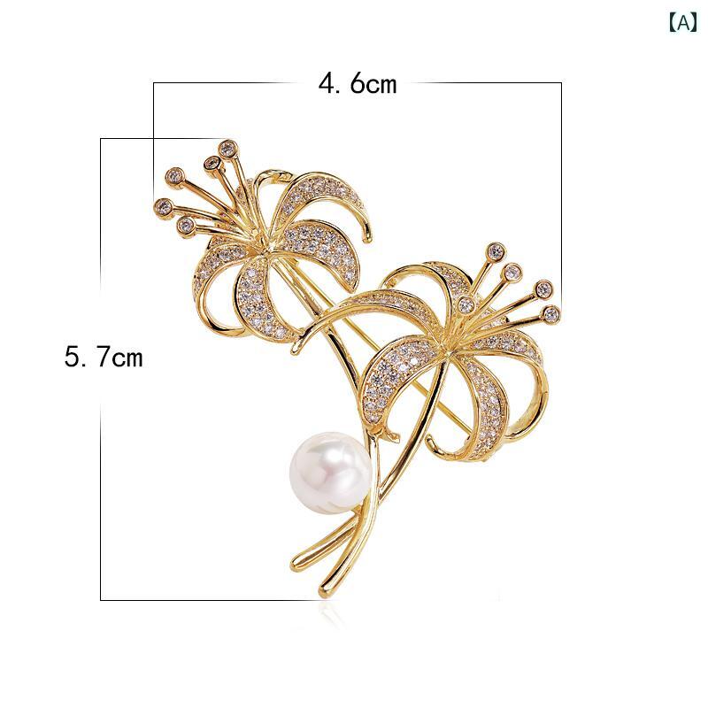 ブローチ セレモニー おしゃれ シンプル 花 フェミニン 高級感 メンズスーツ ピン 固定 服飾 小物 コサージュ かわいい 和 小物