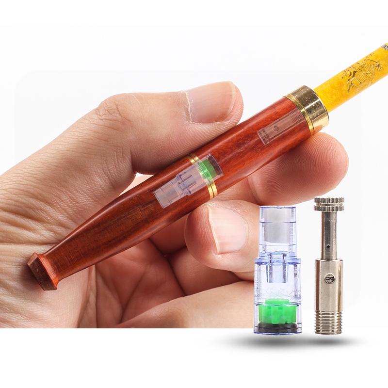 無垢材 タバコ ホルダー プルロッド フィルター コア 交換 式 ダブルフィルター メンズ タバコフィルタ..