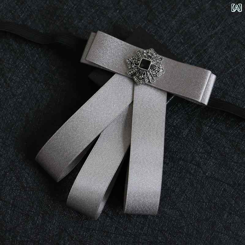 蝶ネクタイ ボウタイ おしゃれ ウェディング 結婚式 ネクタイ ステージ衣装 バロック調 メンズ レディース 英国 フォーマルネクタイ フラワー 新郎 付添人 韓国 フラワー(4)