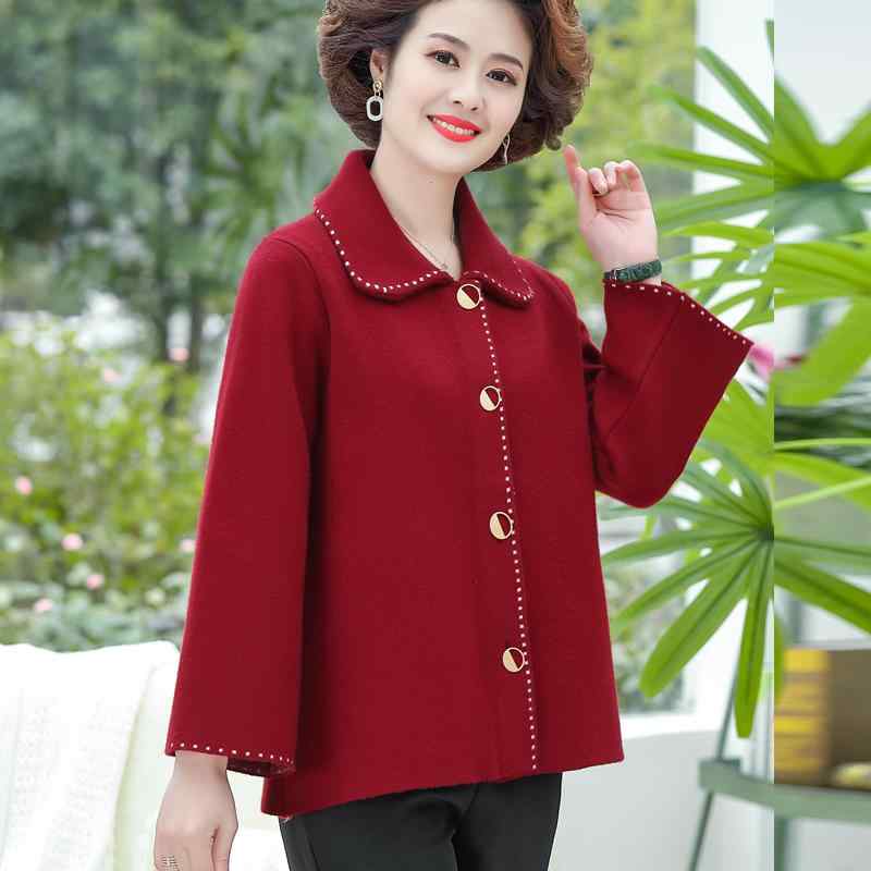 コート ジャケット 上着 おしゃれ お母さん レディース エレガント ショート ニット 春秋 ウェディング パーティー 大きめサイズ カーディガン ゆったり