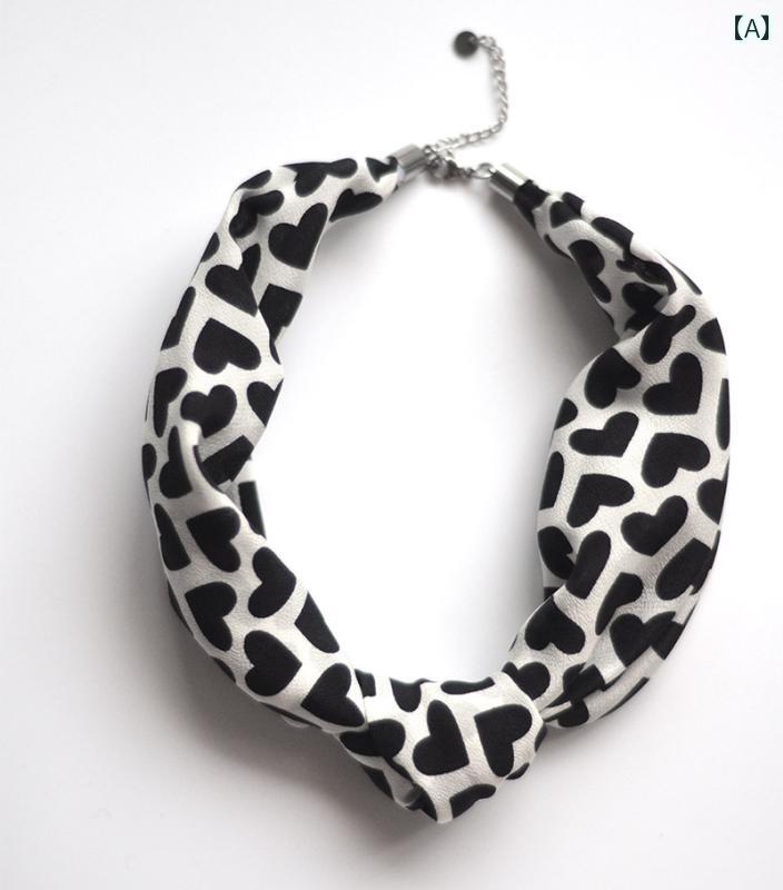 レディース 婦人 ネックレス スカーフ アクセサリー 首飾り レトロ レトロ 小物 装飾品 普段使い生活 おしゃれ 夏