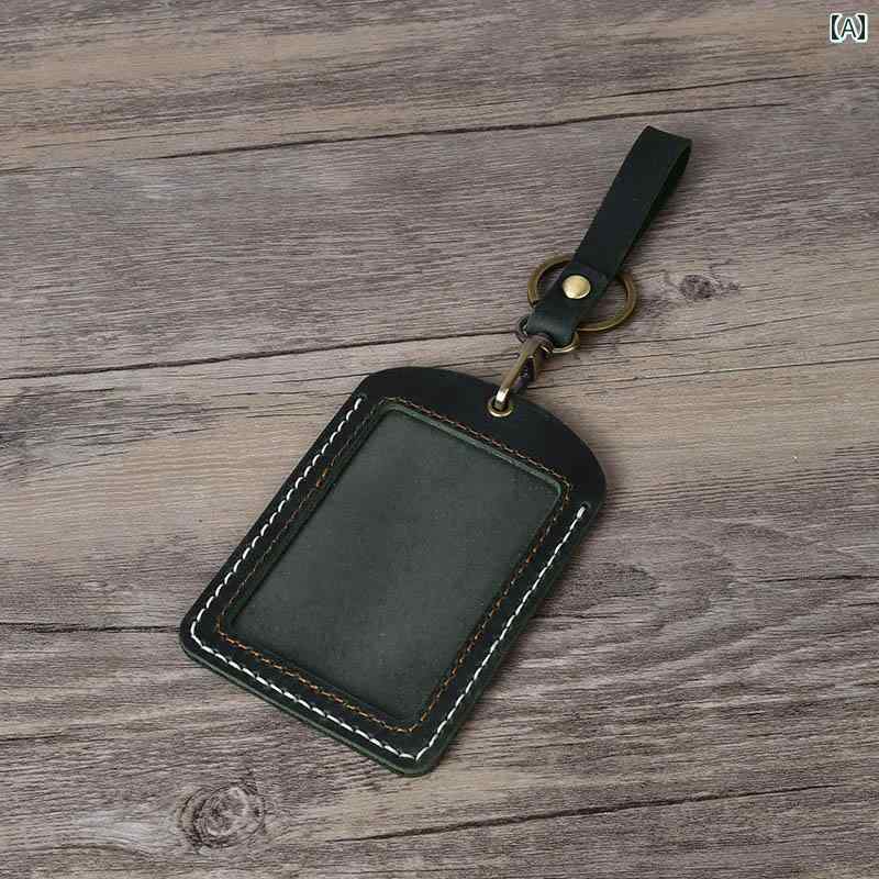 Leather - カードケース カードホルダー 免許証ケース 定期券 カード入れ レトロ 牛革 シンプル 雑貨 レトロ 牛革小物 ギフト メンズ レディース