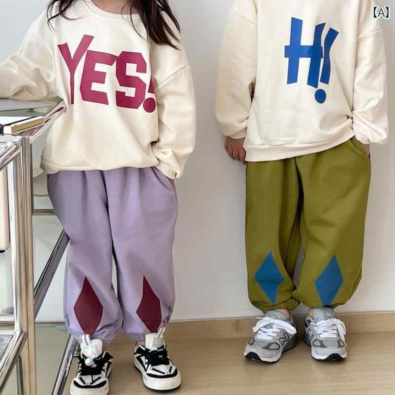 シャツ 男の子 ガールズ 子供用 秋服 スーツ 赤ちゃん用 プリントスウェット スウェットパンツ 春秋 ス..